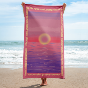 sublimated-towel-white-30x60-beach-68937799a78d8 Sunset