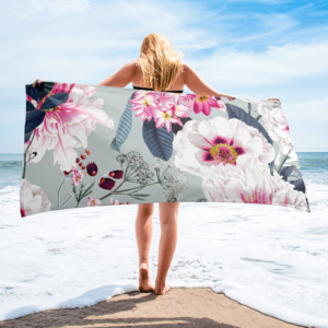 sublimated-towel-white-30x60-beach-68937d439550c Luxury Bloom
